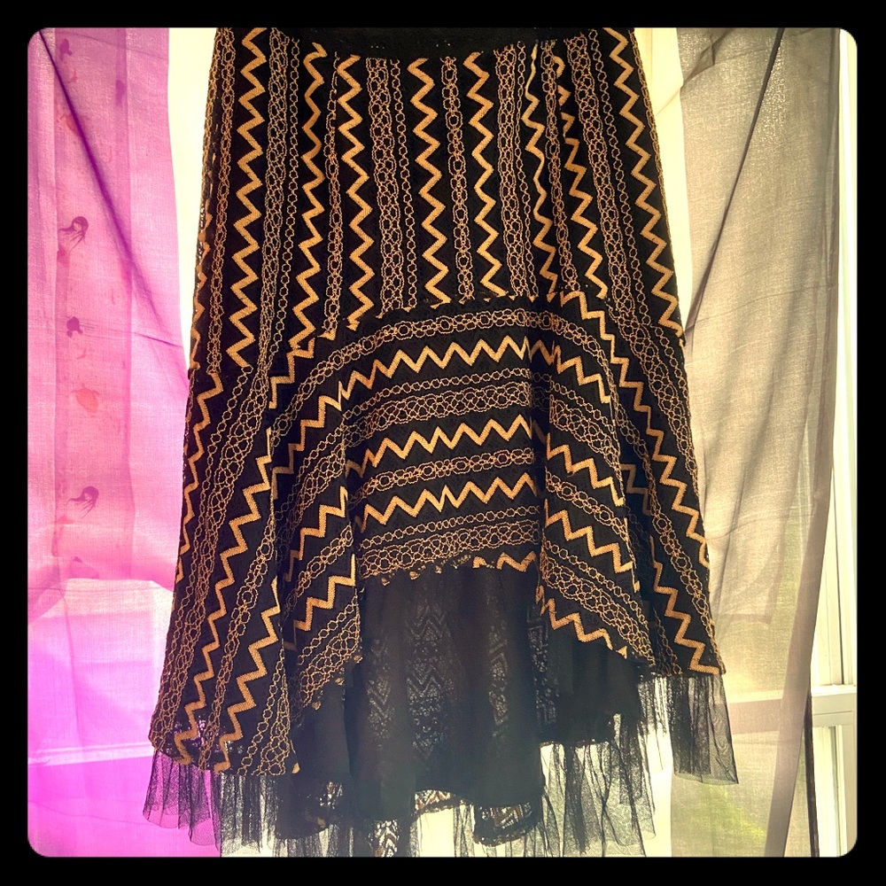 LAST CHANCE Fun pattern high low skirt by Ryu